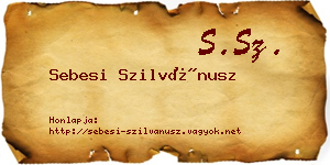 Sebesi Szilvánusz névjegykártya